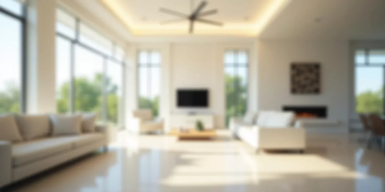 Sala ordenada y despejada de una vivienda en Miami-Dade lista para recibir visitas de compradores