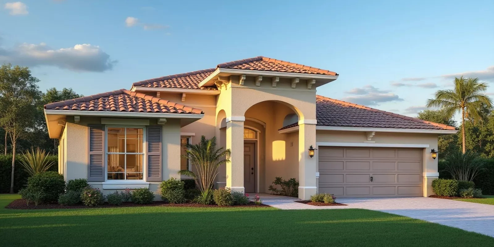 Techo y fachada de una vivienda en Miami-Dade en buen estado de mantenimiento