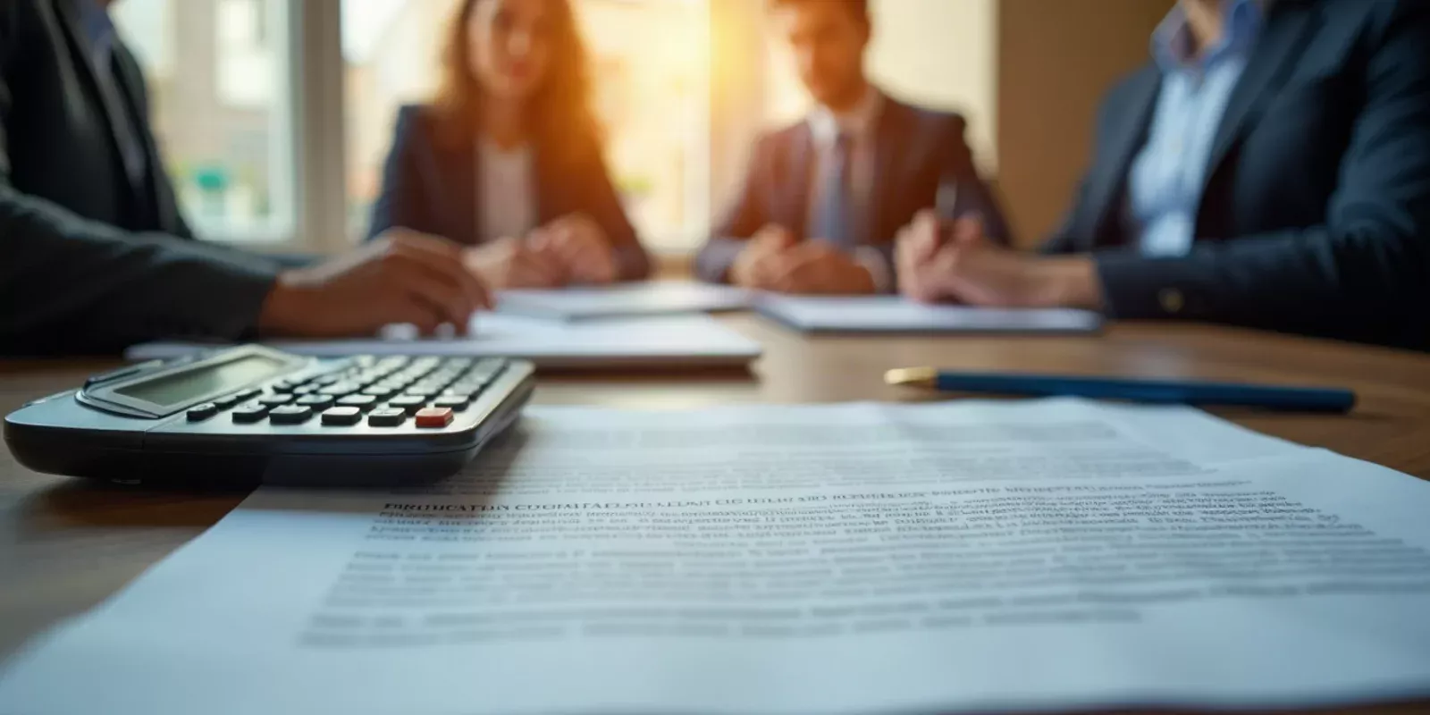 Documentos de cierre de una venta inmobiliaria sobre una mesa en Florida