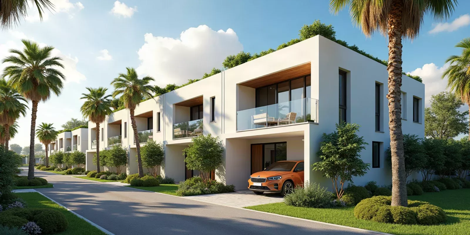 Vista de casas unifamiliares en un vecindario residencial de Miami-Dade