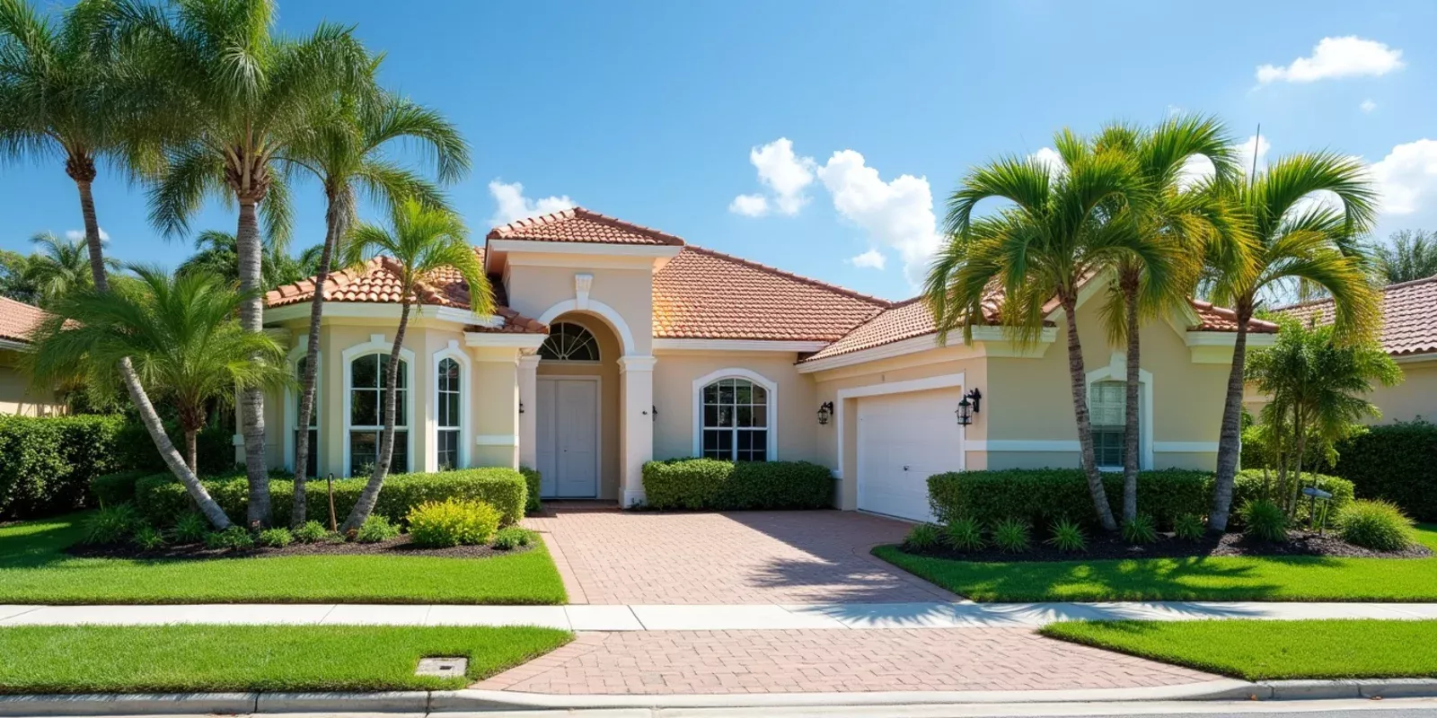 Casa unifamiliar con jardín cuidado en un vecindario residencial de Miami-Dade