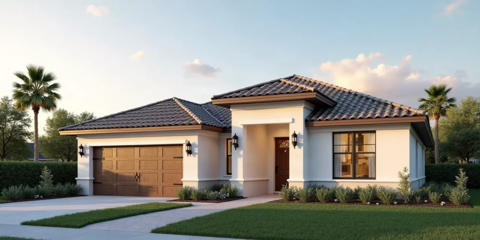 Casas de obra nueva en construcción dentro de una comunidad residencial del sur de Florida