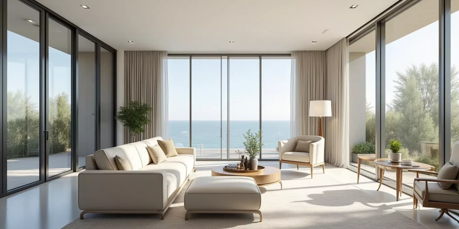 Interior luminoso de una vivienda residencial contemporánea en el sur de Florida